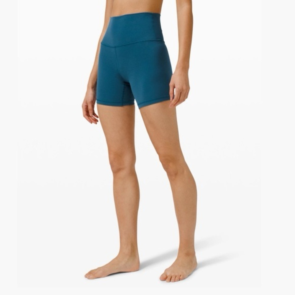 Lululemon Athletica Blue High Waist Shorts for Active Comfort